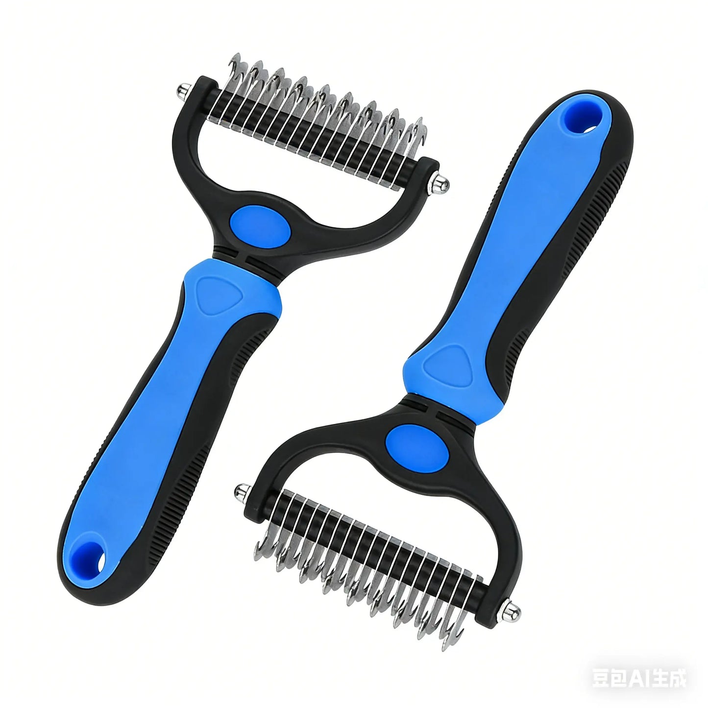 Pain-Free Pet Dematting Brush – Double-Sided Undercoat Rake for Dogs & Cats, Removes Tangles, Mats & Loose Fur