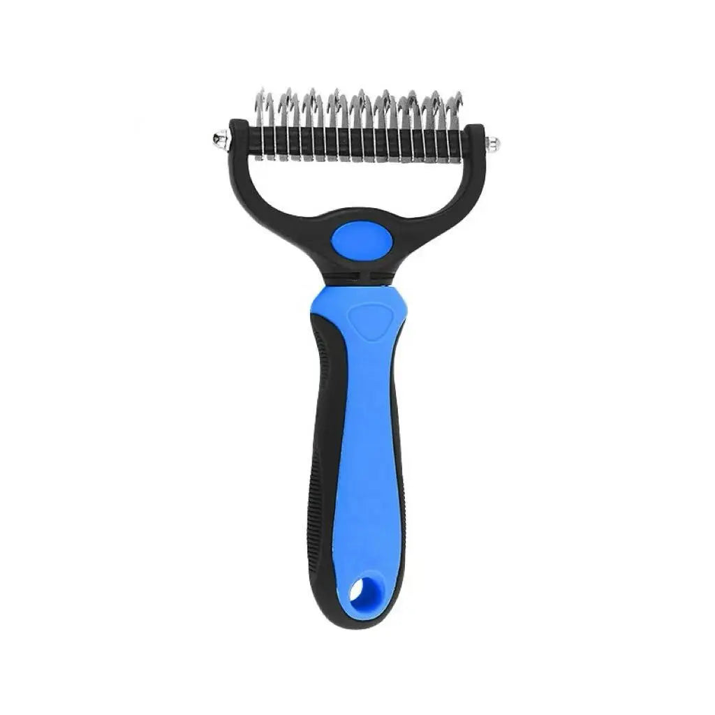 Pain-Free Pet Dematting Brush – Double-Sided Undercoat Rake for Dogs & Cats, Removes Tangles, Mats & Loose Fur
