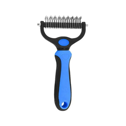 Pain-Free Pet Dematting Brush – Double-Sided Undercoat Rake for Dogs & Cats, Removes Tangles, Mats & Loose Fur