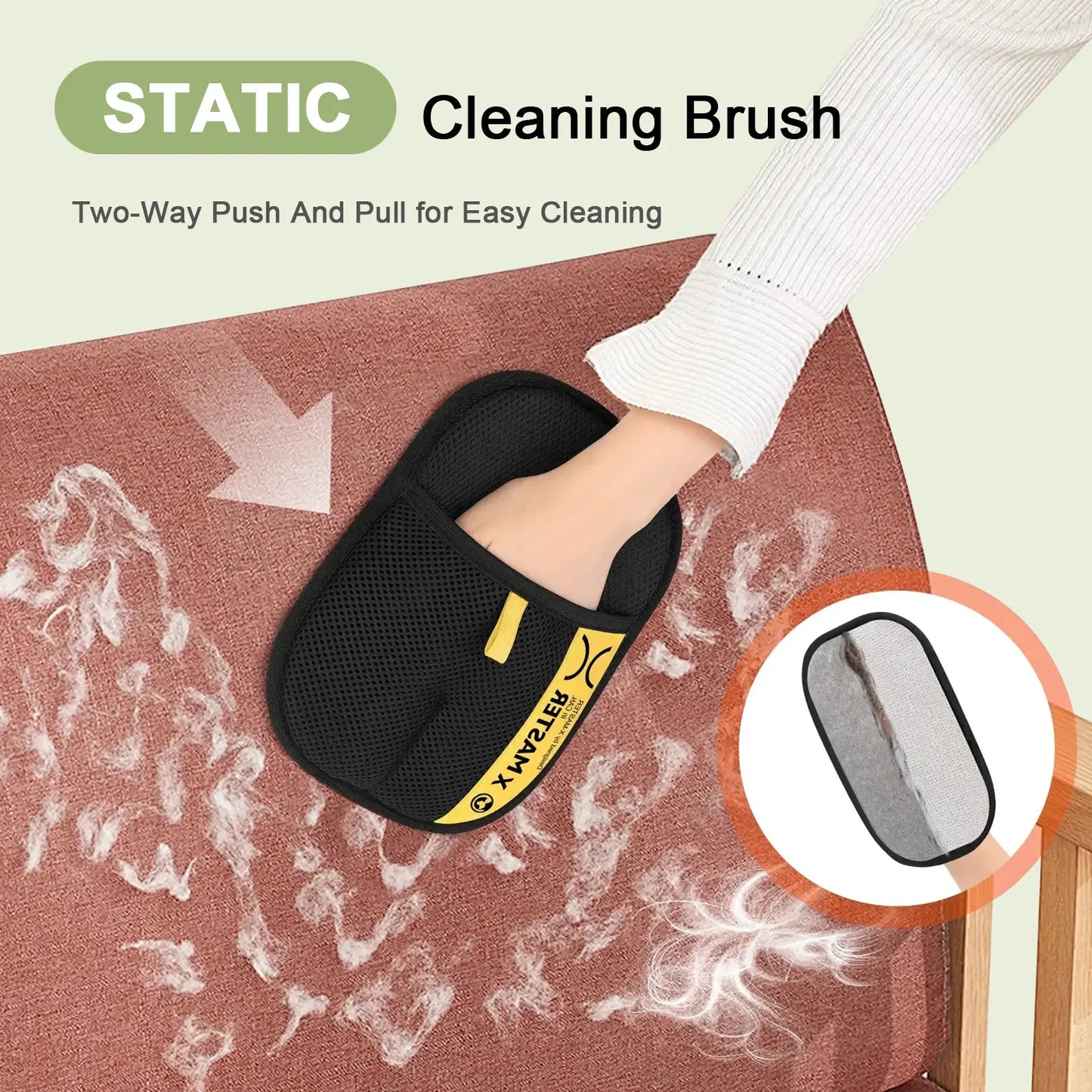 Electrostatic Pet Grooming Gloves – Reusable Hair Remover for Furniture, Couch & Carpet