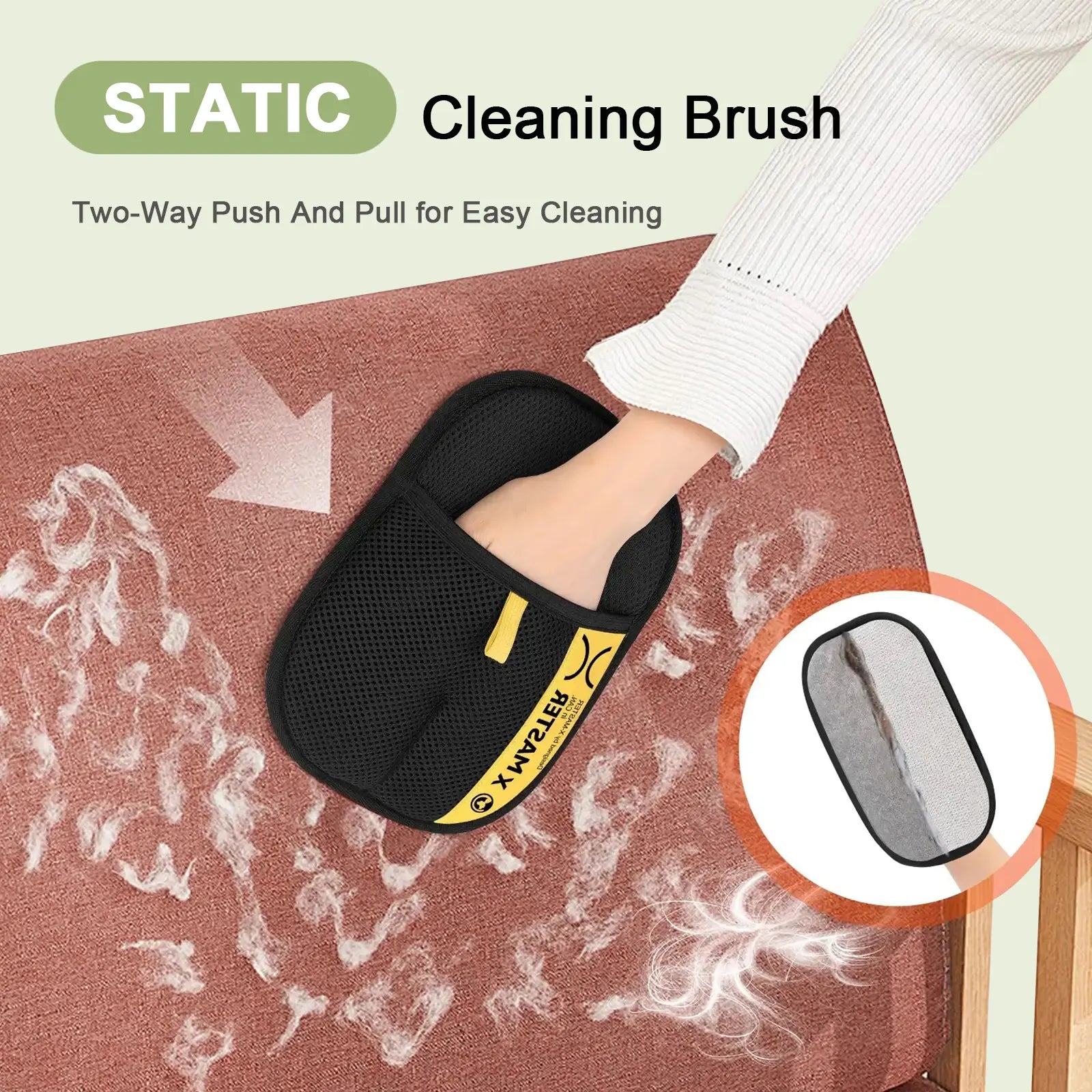 Electrostatic Pet Grooming Gloves – Reusable Hair Remover for Furniture, Couch & Carpet