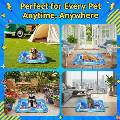  Cat Water Play Mat with Floating Fish