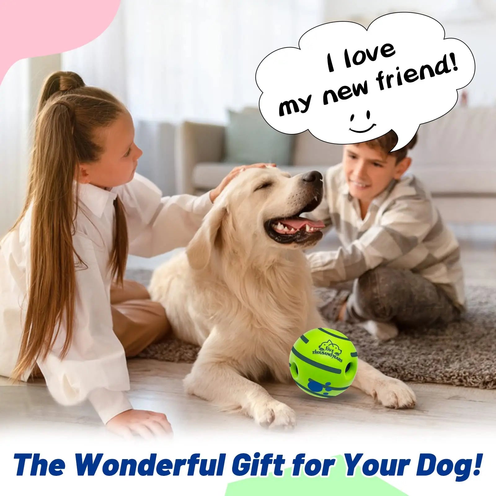 Interactive Squeaky Dog Ball – Durable Training Toy for Indoor & Outdoor Play