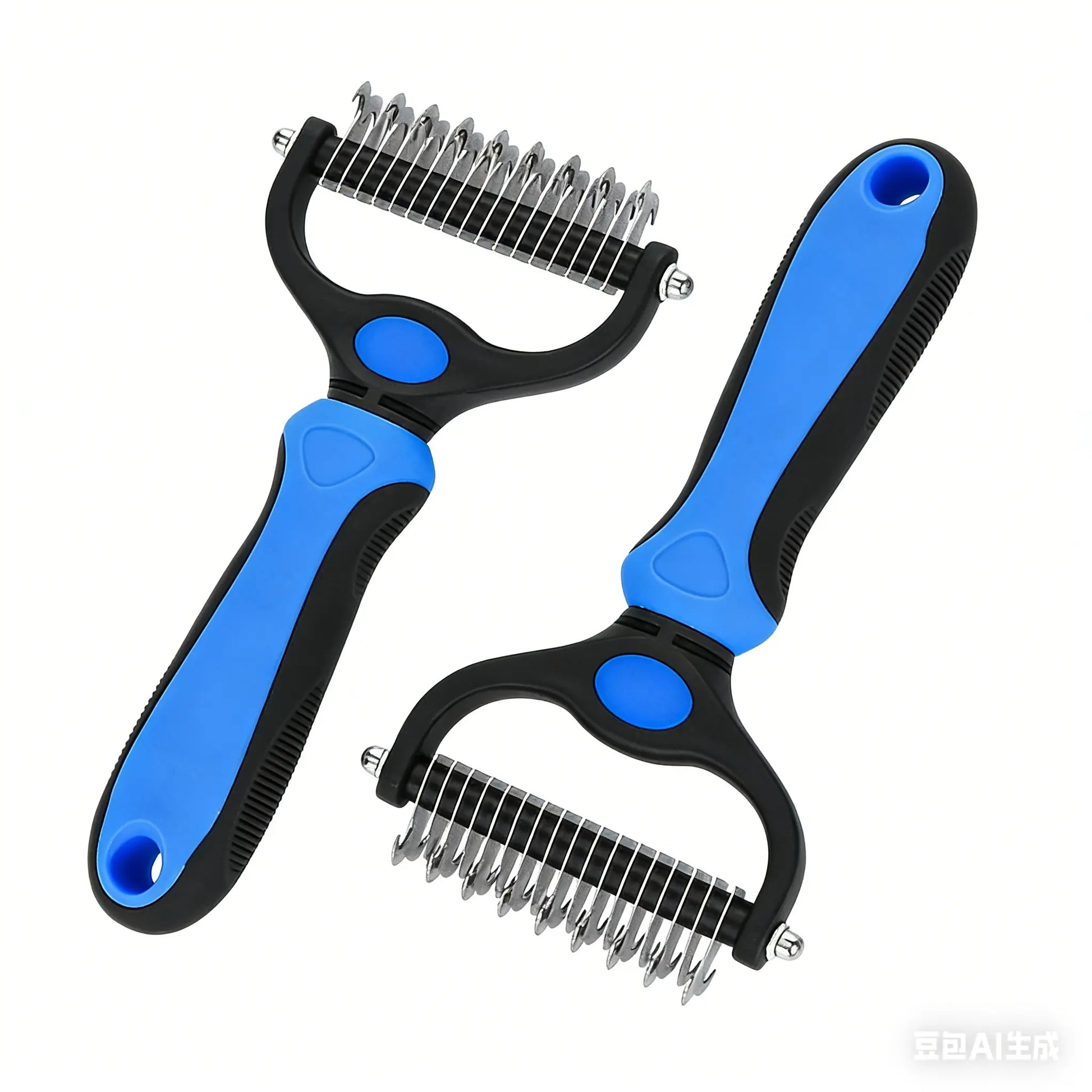 Pain-Free Pet Dematting Brush – Double-Sided Undercoat Rake for Dogs & Cats, Removes Tangles, Mats & Loose Fur